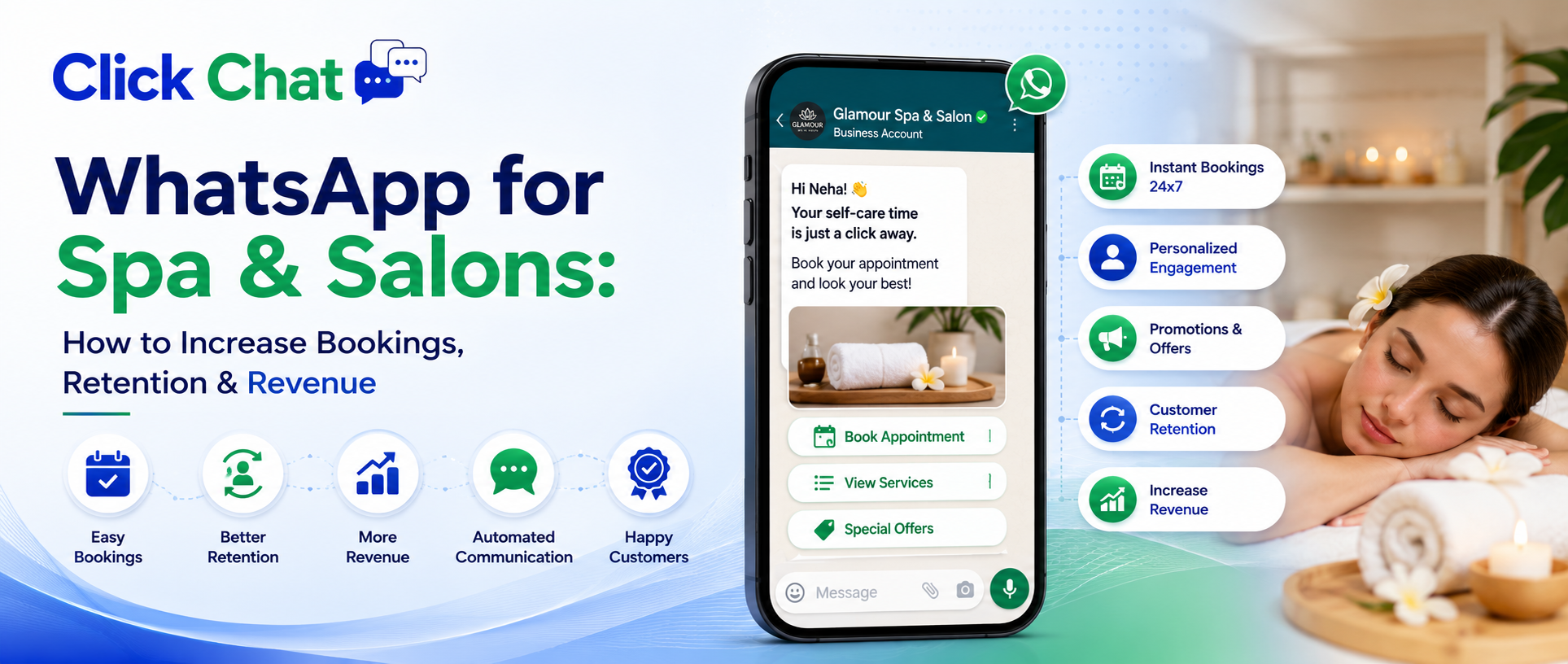 WhatsApp for Spa and Salons: How to Increase Bookings, Retention & Revenue