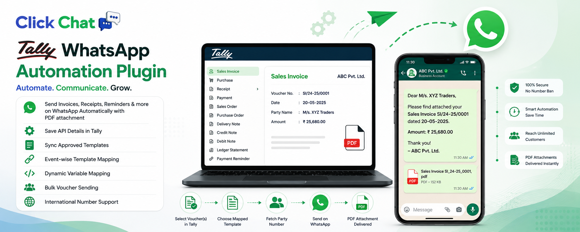 Smart WhatsApp Automation for Tally Users